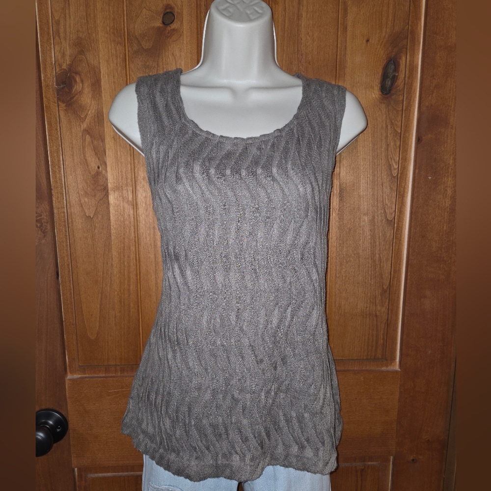 Jones New York Textured Tan Tank Top